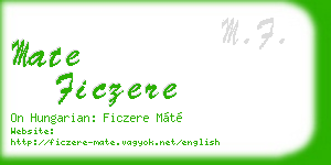 mate ficzere business card